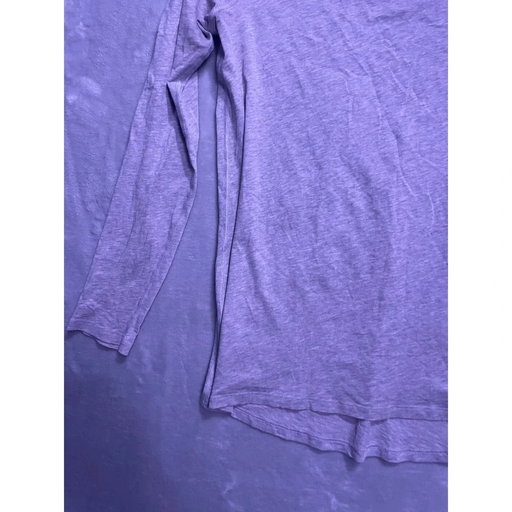 Lululemon Love Long Sleeve Shirt Gray Heathered Pima Cotton Top Womens 4